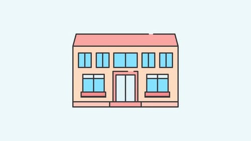 Animated Office Building Icon
