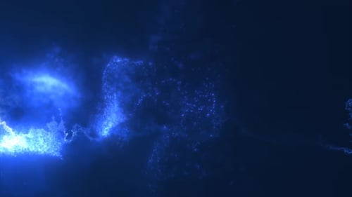 Dynamic Blue Light Particle Flow Background