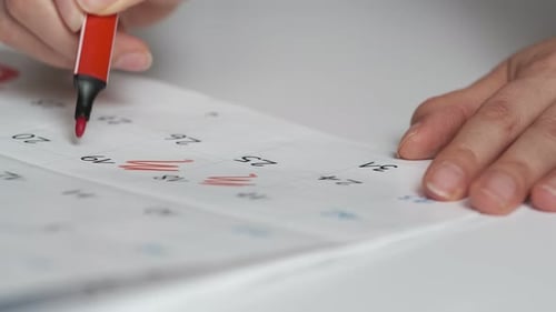 Blurred Calendar Page