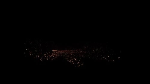 Golden Sparkle Particle Reveal Transition Effect