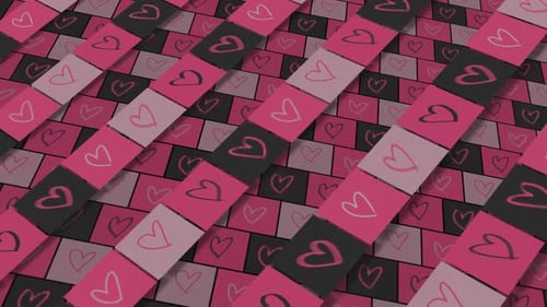 pink black hearts pattern cute background