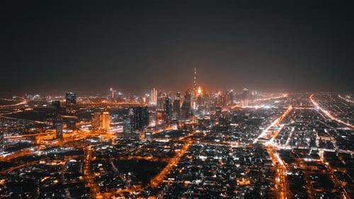 Moving Timelapse of Aerial footage, Dubai, UAE