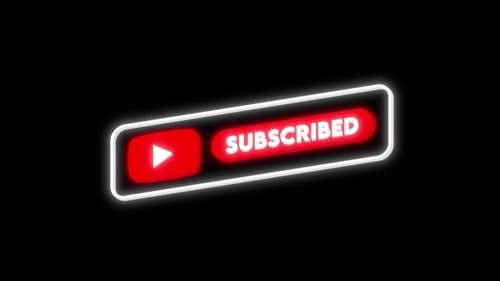 Glowing YouTube Subscribe Button Animation Lower Third