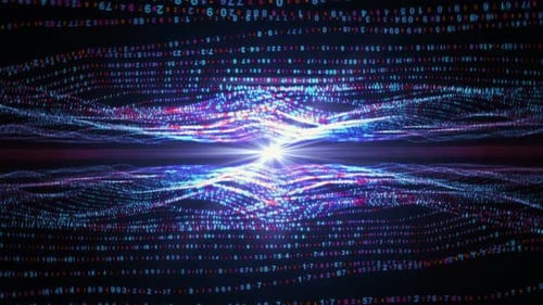 Hintergrund des Konzepts „Digitale Wellen“ und „Cyber Flowing Numbers“