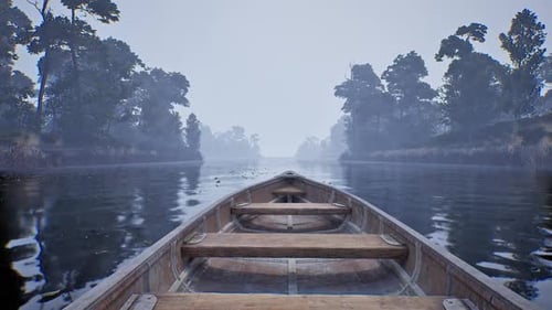 Riding Boat Through River Pov Video