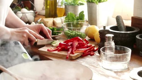 Chef Making Frittata