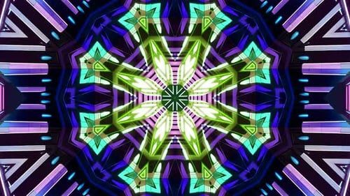 Futuristic Kaleidoscope Geometric Motion | Seamless Loop | Infinite Loop | VJ Loop Motion
