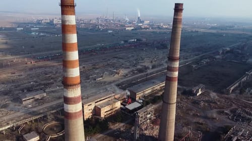 Air Pollution And Factory Pipes