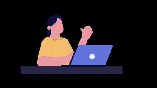 Women Using Laptop Animation