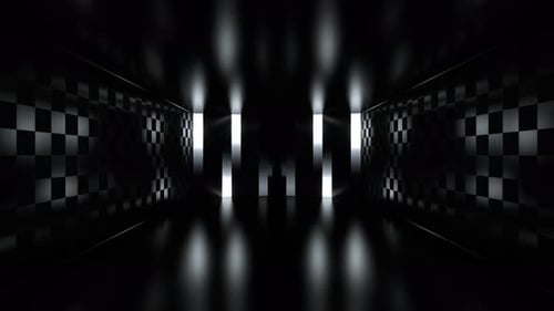 Weißer industrieller Lichttunnel-Techno-Hintergrund Vj Loop In 4K