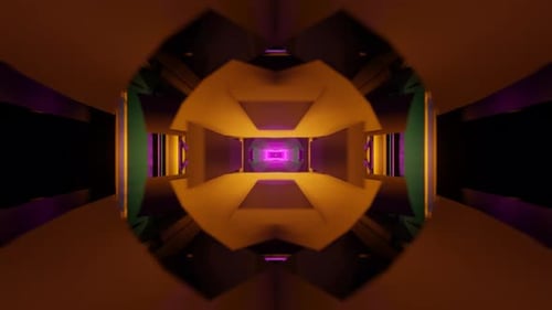 Hypnotic VJ Backdrop Featuring a Vibrant Pulsating Surreal Futuristic Neon Display