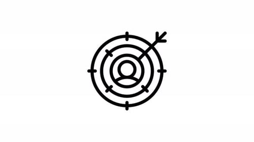target audience line icon animation