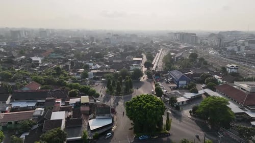 Jogja Aerial am Morgen