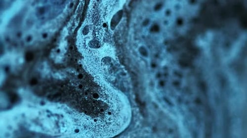 Abstract Texture Macro Shot of Blue Liquid