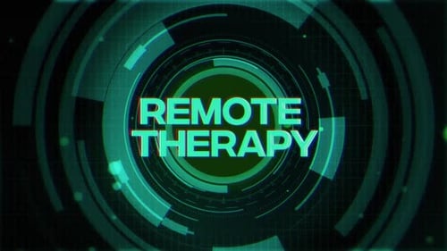 Remote Therapy Futuristic Cyberspace Background