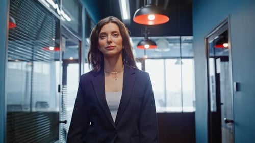 Business Owner Walking Office Corridor Receiving Bad News on Cellphone Closeup