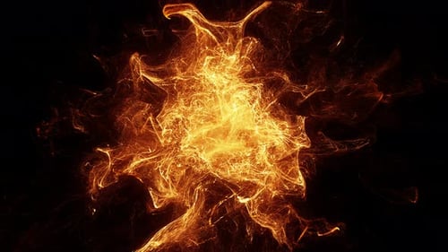 Fiery Abstract Energy Particle Reveal Transition