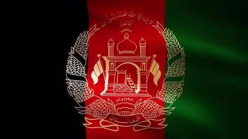 Waving Afghanistan National Flag Realistic Loop