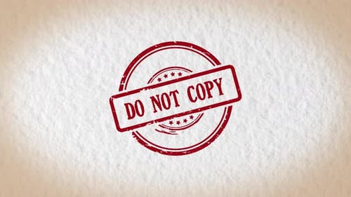 Hand Stamping 'Do Not Copy' with Grunge Ink Effect