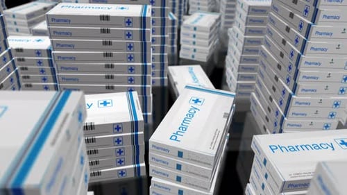Produktionsschleife für Apotheken- und Schmerzmitteltabletten