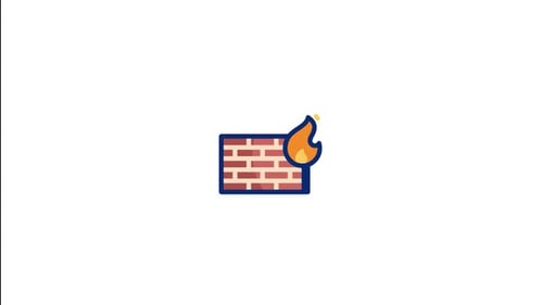 Animiertes Firewall-Symbol