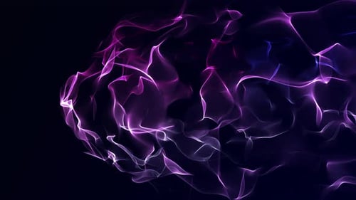 Diseño de onda fractal púrpura: papel pintado abstracto sin fisuras con partículas brillantes y líneas dinámicas