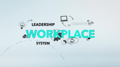 Infographic Workplace Typography Background