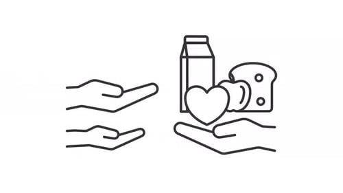 Animation der Lebensmittelspendenlinie