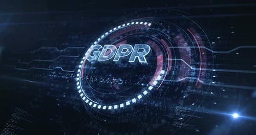 GDPR data protection symbol digital concept loop