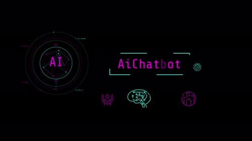 Animation of Infographics About Chatbot with Artificial Intelligence