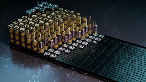 Batteriezellenmontage im High-Tech-Modul