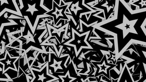 white star expanding motion graphic background