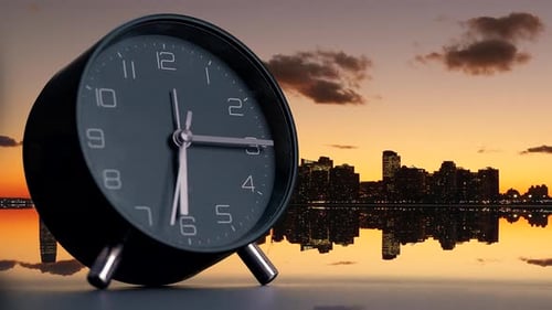 Lap de temps de l'horloge de la montre montrant le temps qui passe rapidement dans le compte à rebours