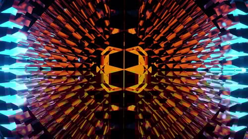 Orange Mirrored Party Disco Ball Rotated Vj Loop Background