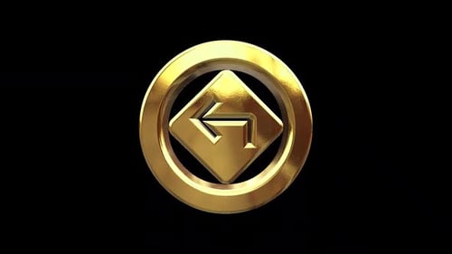 Elegant 3D Gold Logo Coin Spinning for Branding Opener