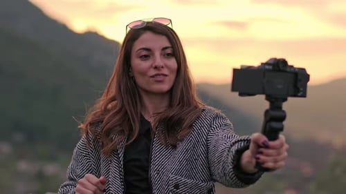 Female Content Creator Capturing the Moment
