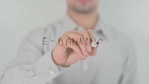 E-Banking, écriture sur écran transparent