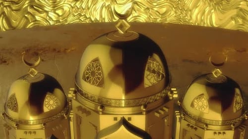 Golden Eid Al Fitr Celebration Title Reveal Animation