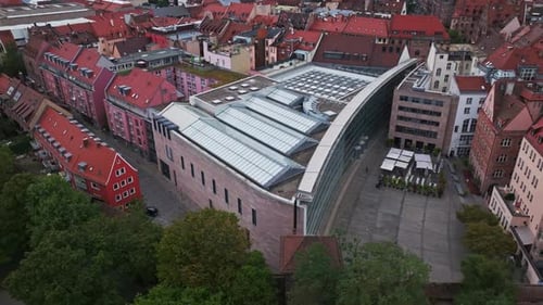 Vista aérea do Novo Museu — Museu Estadual de Arte e Design de Nuremberg