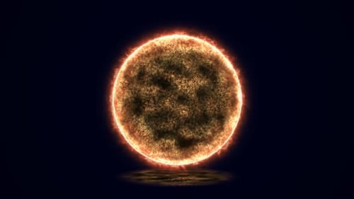 Abstract Fiery Glowing Energy Sphere Loop