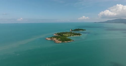 Tropical Island Surrounded By Turquoise Sea Bo Put Ko Samui Thailand
