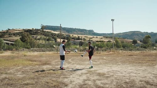 Sunny Day And Beautiful Landscape Surrounding The Players Training
