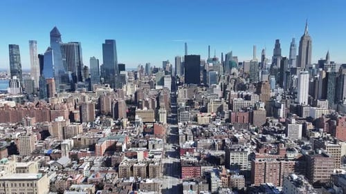 Downtown New York At Manhattan In New York United States.