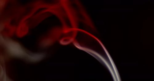 Realistic Atmospheric Smoke on Black Background
