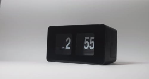 Retro Flip Clock Ticking Away Time