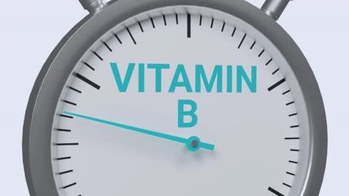 Animated Stopwatch Displays Vitamin B Progress