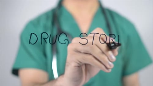 Drug Store, Writing on Screen