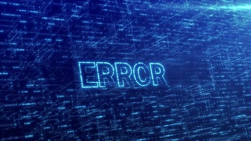 Futuristic Error Text Reveal on Digital Network Background