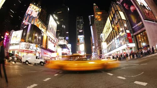 Times Square, luzes e trânsito da cidade de Nova York: um timelapse vívido de 2007