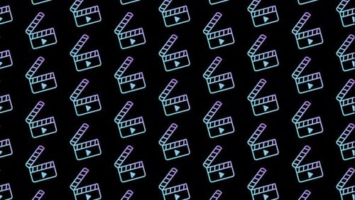 Clipboard Film Clap Black Animated Loop Background 4K